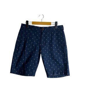 J. Crew Men's Navy Stanton Anchor Pattern Casual 9" Shorts